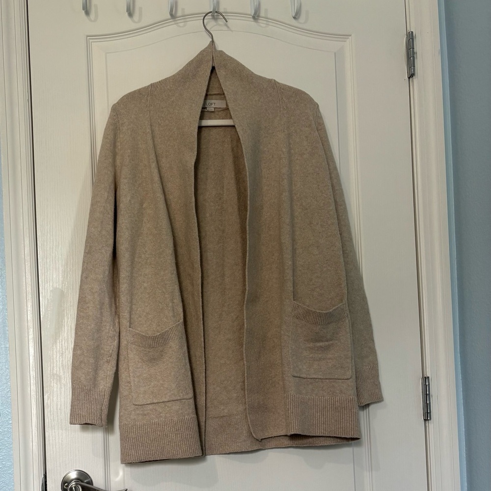 LOFT Tan Women's Cardigan Sweater